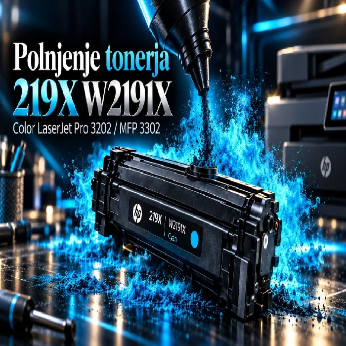 Polnjenje tonerja 219A 219X za HP W2190X Cyan 2500p